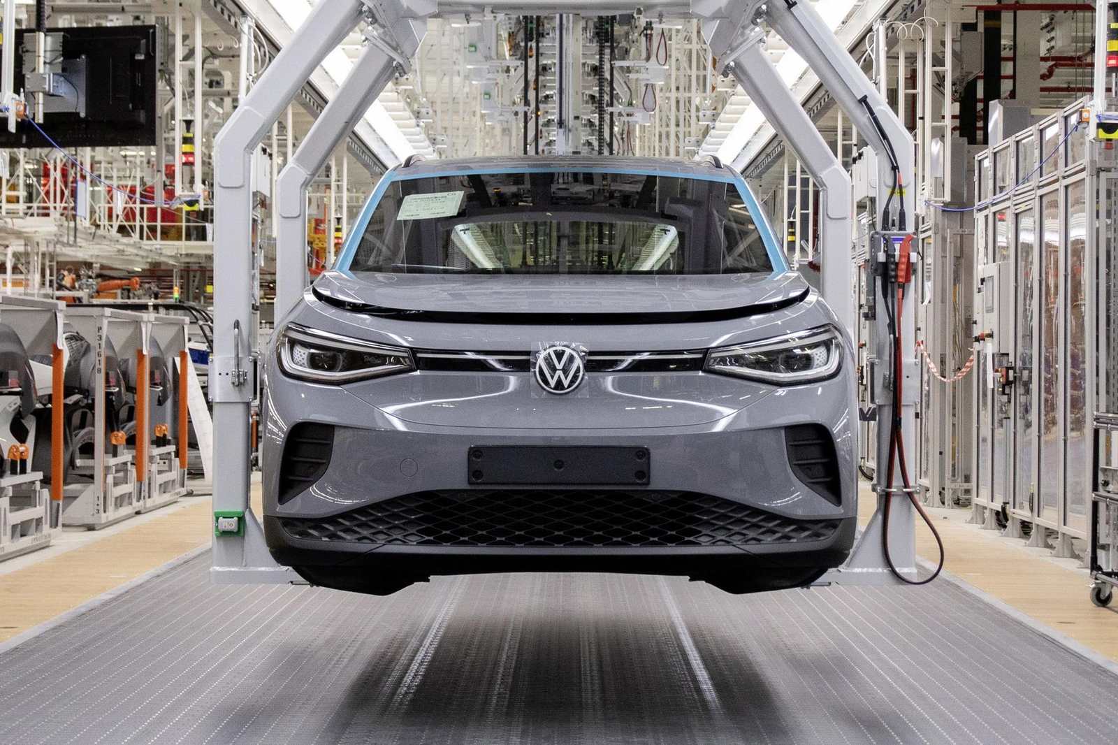 Volkswagen ID.4 production at the Emden factory in Germany, where the new ID. Tiguan will be built