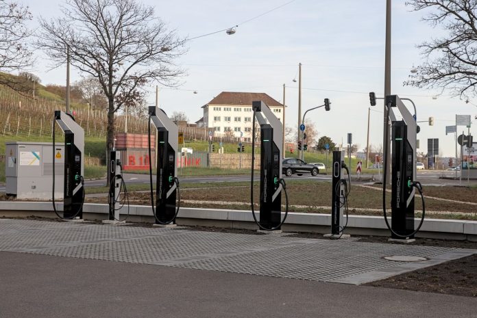 n01-hero A row of electric-vehicle fast-charging stations in Stuttgart, Germany.
